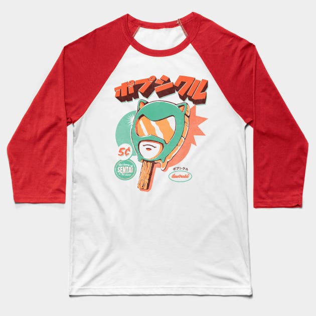 Sentai Ice Pop Baseball T-Shirt by Ilustrata